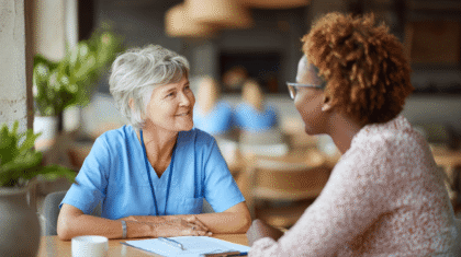 Gespräch zum Arbeitszeungis