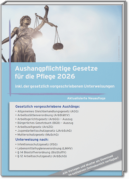 Cover Aushangpflichtige Gesetze Pflege 2026