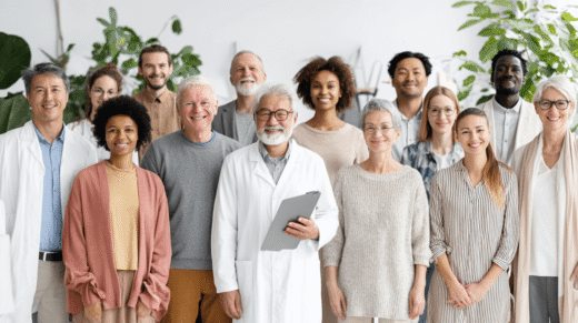 team der pflegeeinrichtung. Symbolbild für die Künstlersozialkasse in Pflegeeinrichtungen