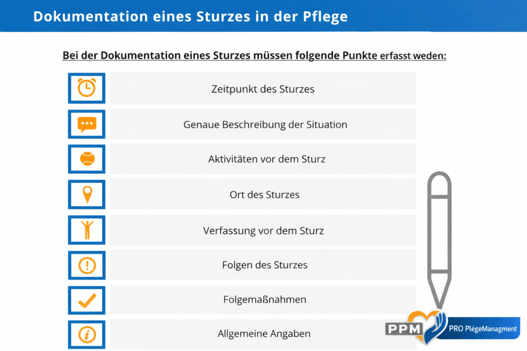 Dokumentation von Stürzen in der Pflege