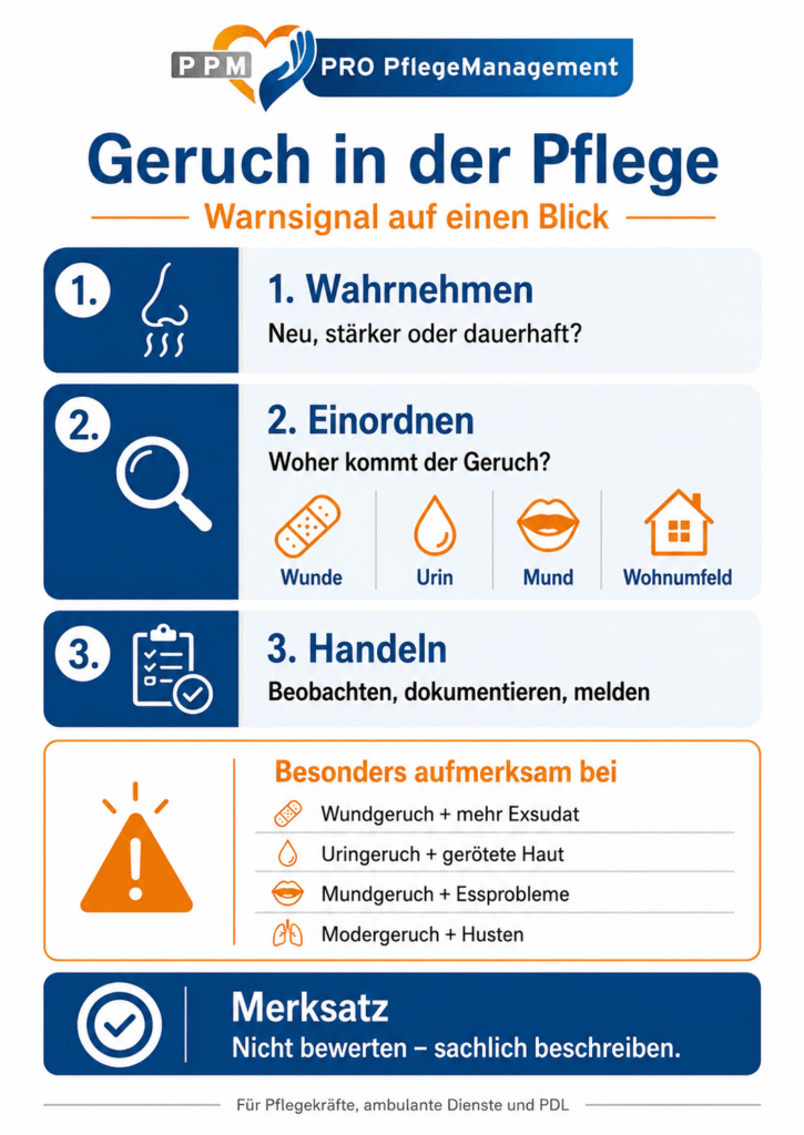 Infografik zu Geruch in der Altenpflege