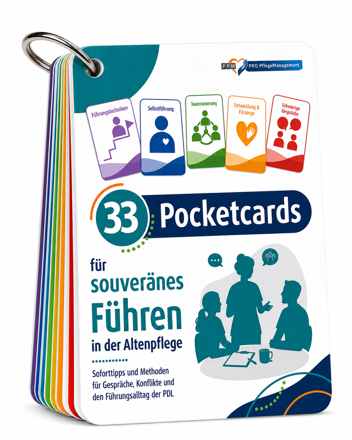 33 Pocketcards für souveränes Führen in der Altenpflege